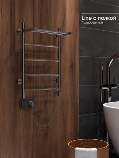 Полотенцесушитель электрический Indigo Line LСLE60-40PR с полкой 60x40 см хром